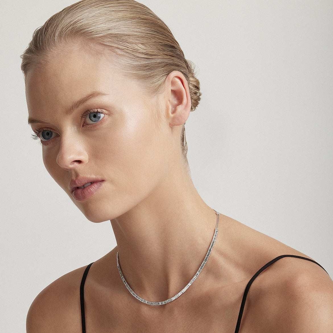 AURORA Baguette Diamond Tennis Necklace 6ct