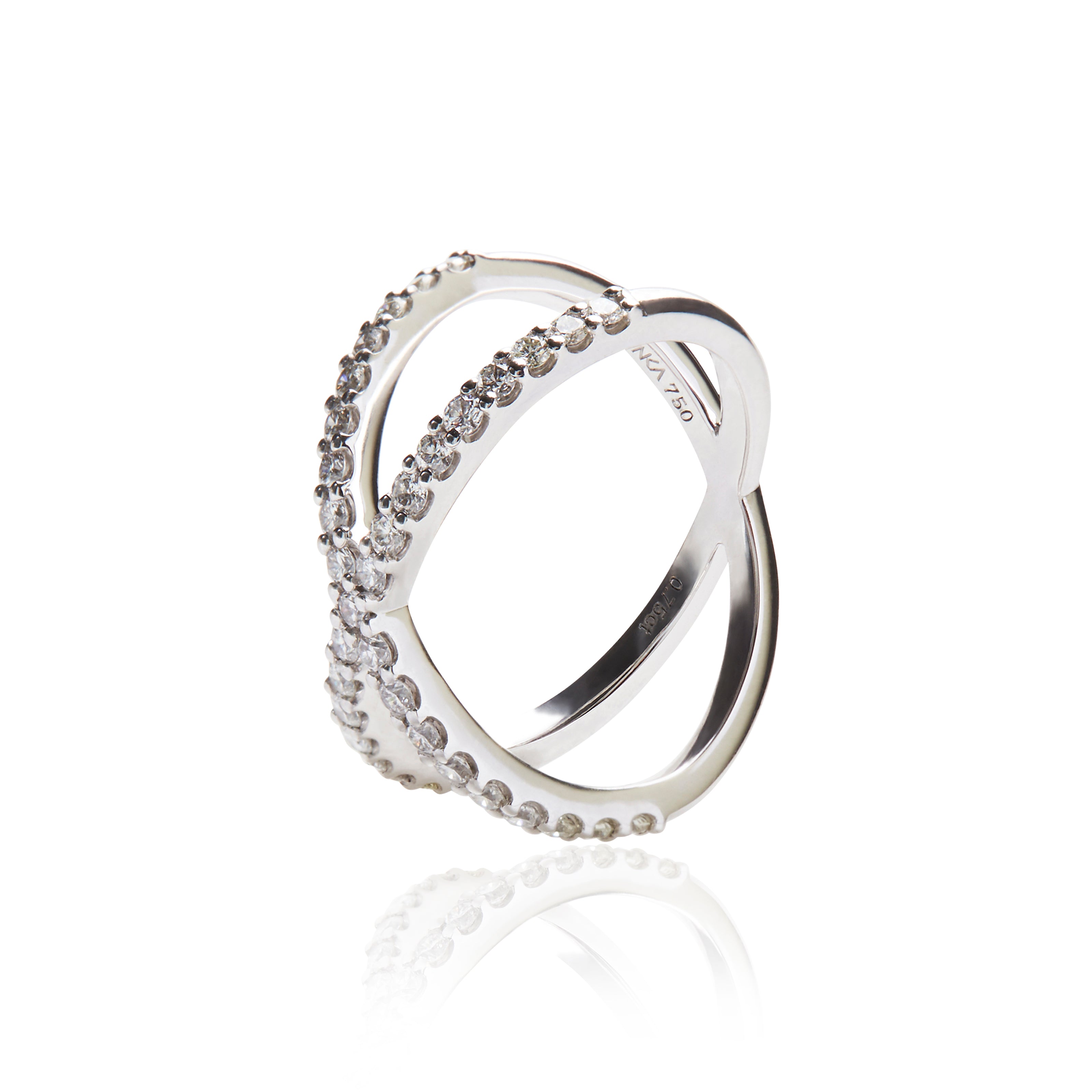 KATIA Classic Crossover Diamond Ring - ALINKA Fine Jewellery