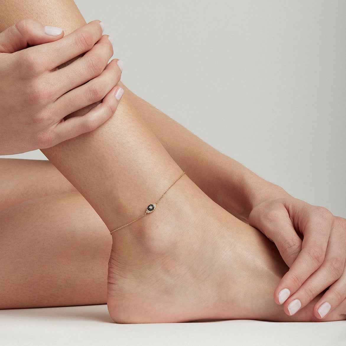 EVIL EYE Diamond Anklet