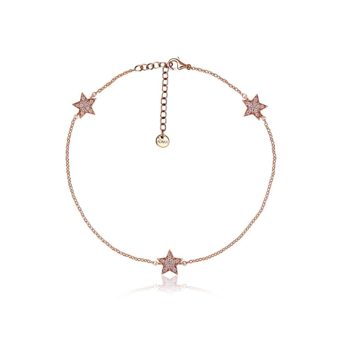 STASIA MINI Triple Star Diamond Anklet