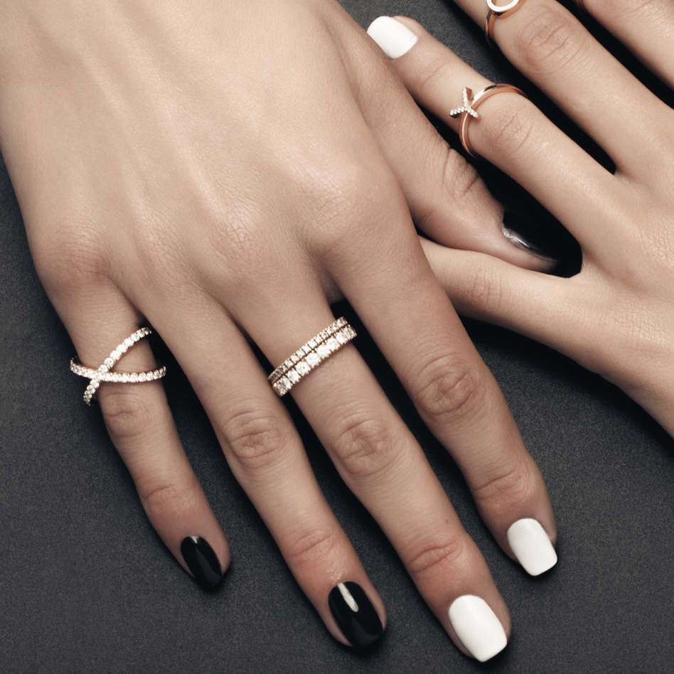 MIRA Diamond Half Surround Eternity Ring