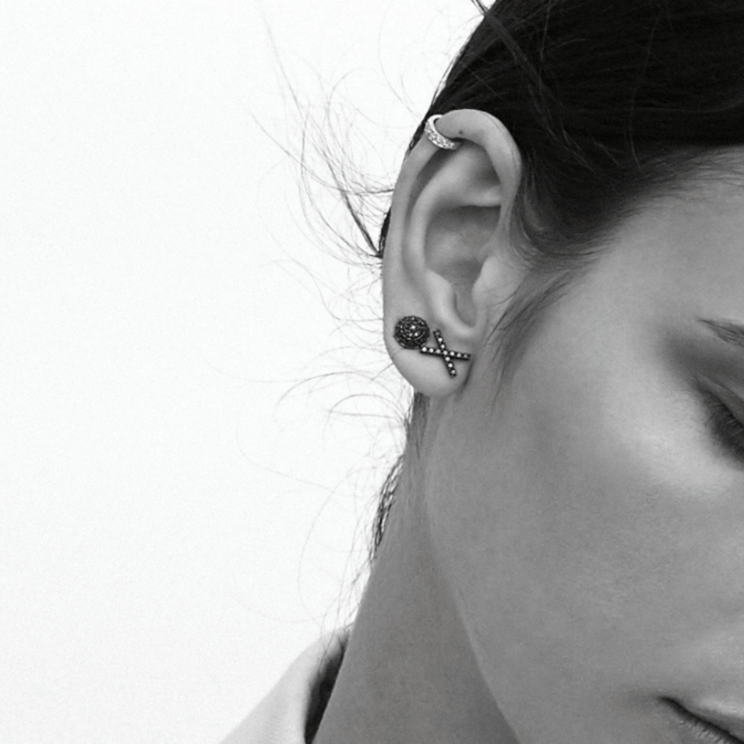 KATIA Black Diamond Stud Earring Single