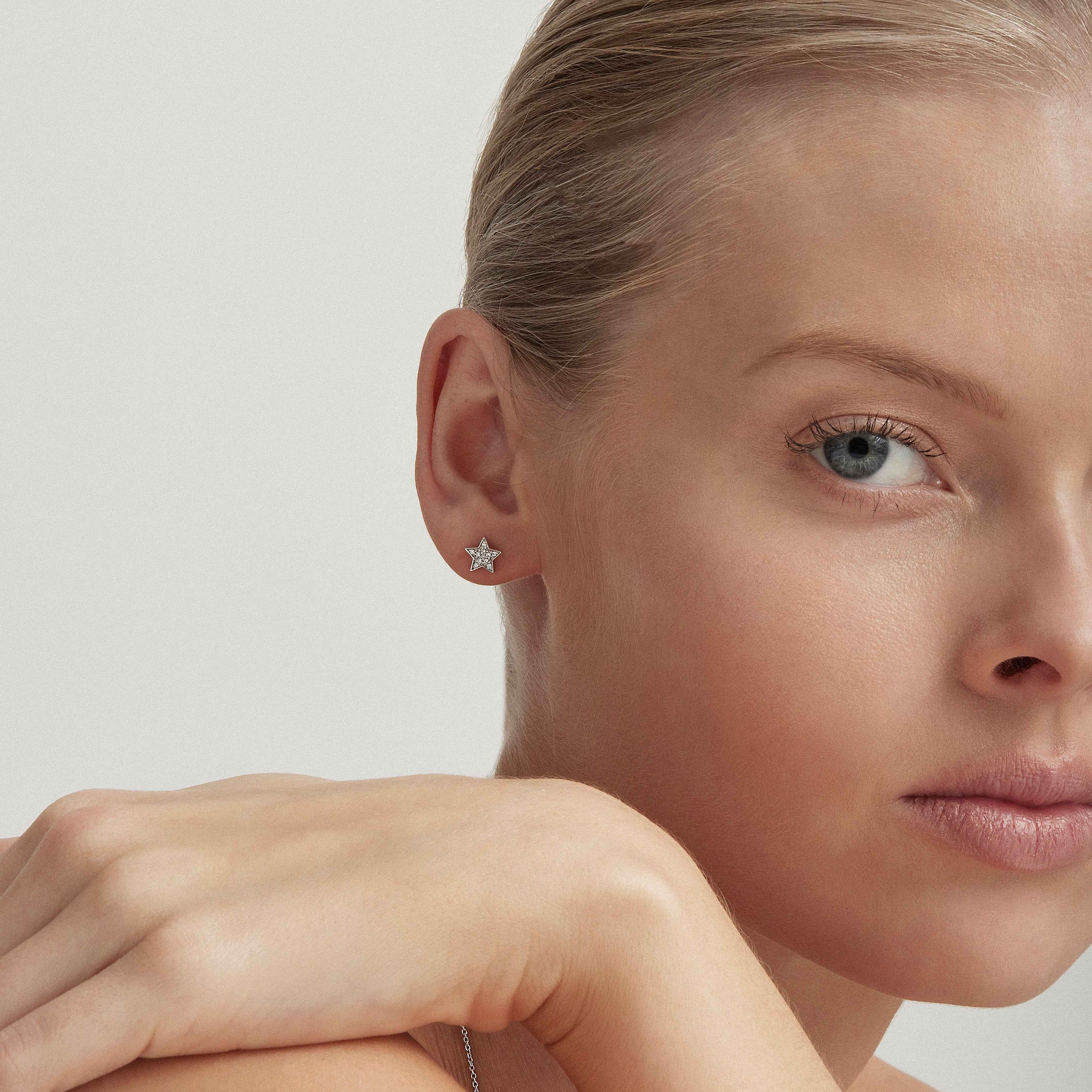 STASIA Star Mini Diamond Stud Single