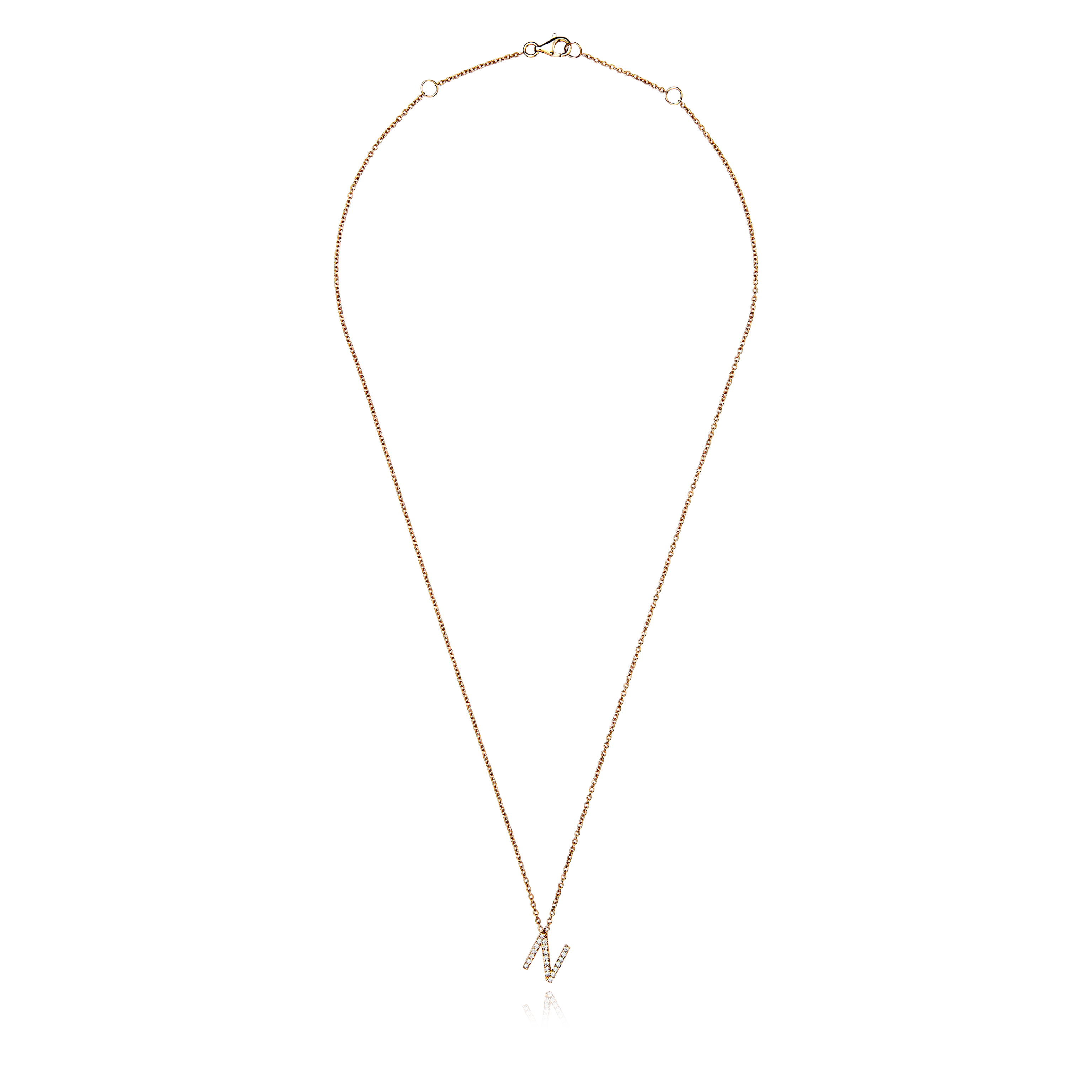 ID Initial Diamond Necklace