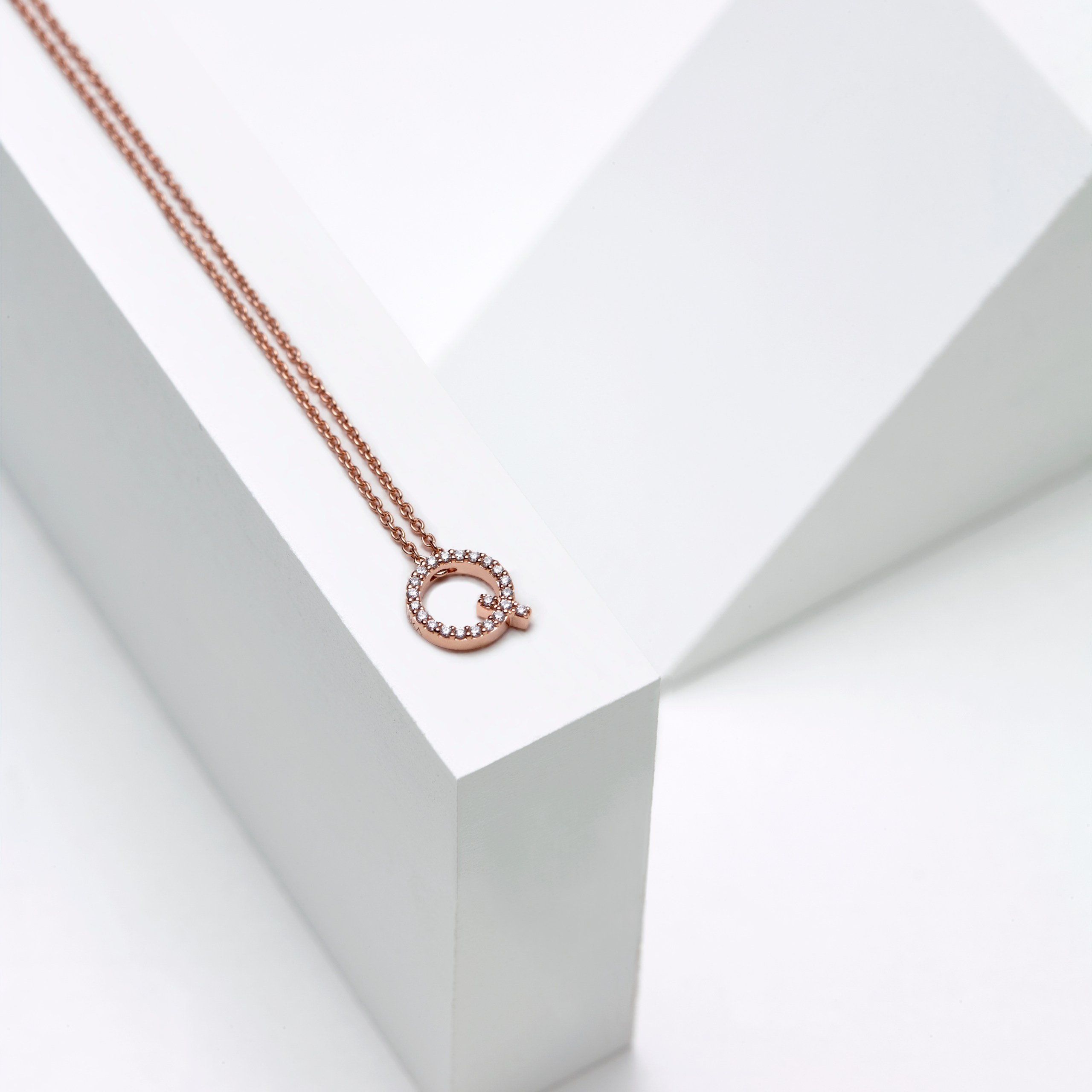 ID Initial Diamond Necklace