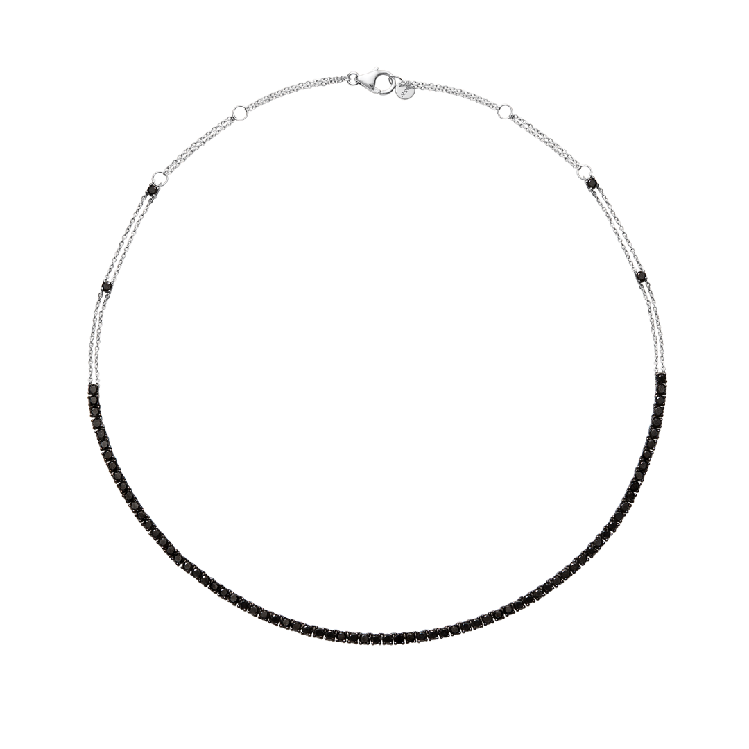 RIVIERA Black Diamond Tennis Necklace 11.70ct