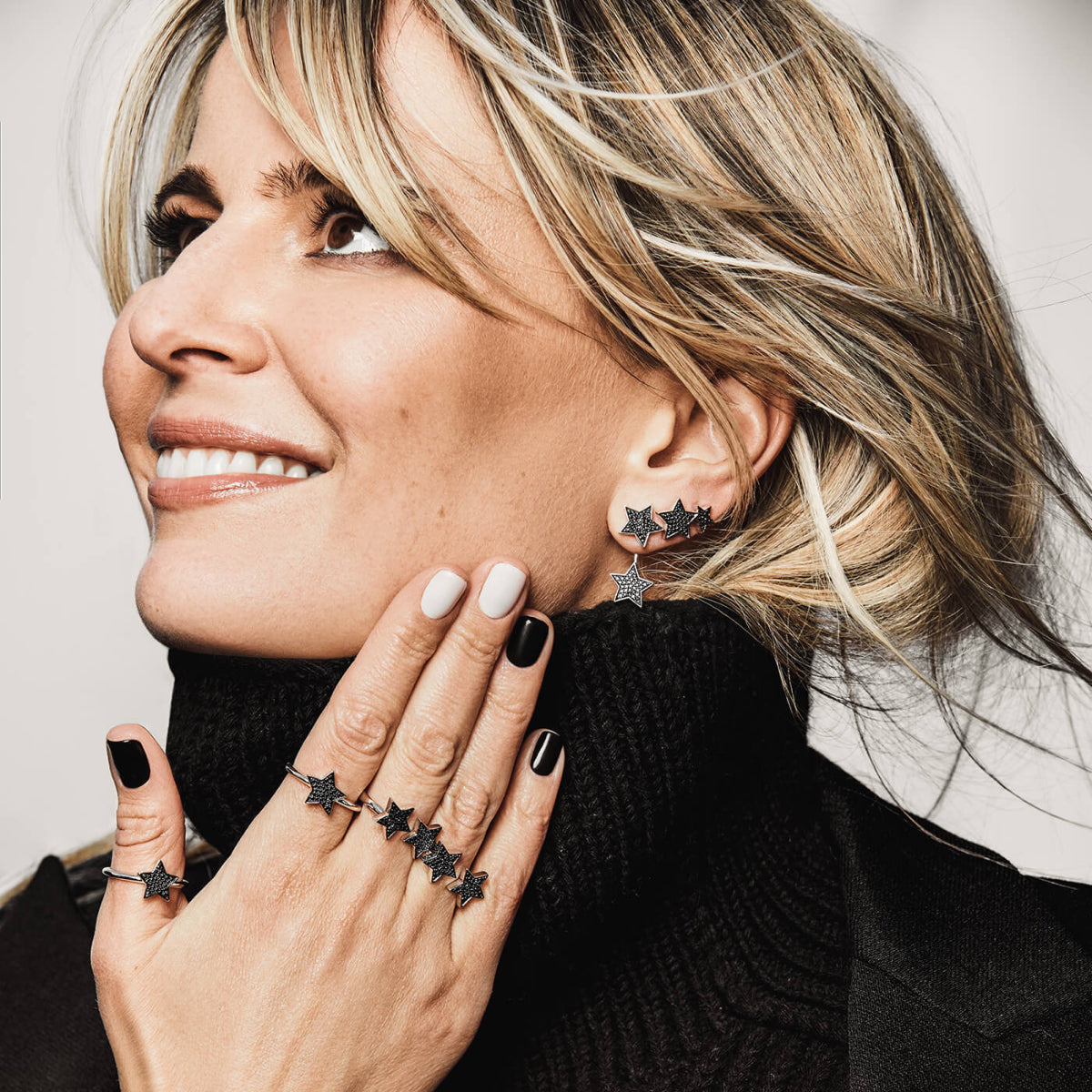 Alina Barlow wearing Stasia Rings and Earrings