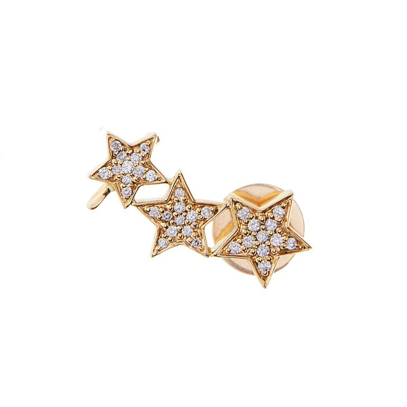 STASIA Triple Star Diamond Ear Cuff Single