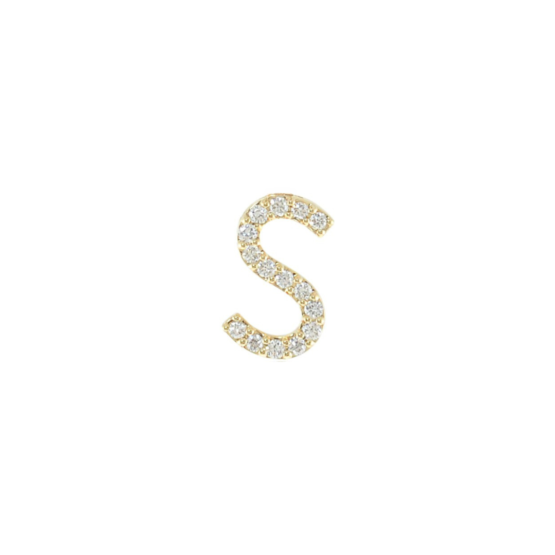 ID Initial Diamond Stud Earring Single