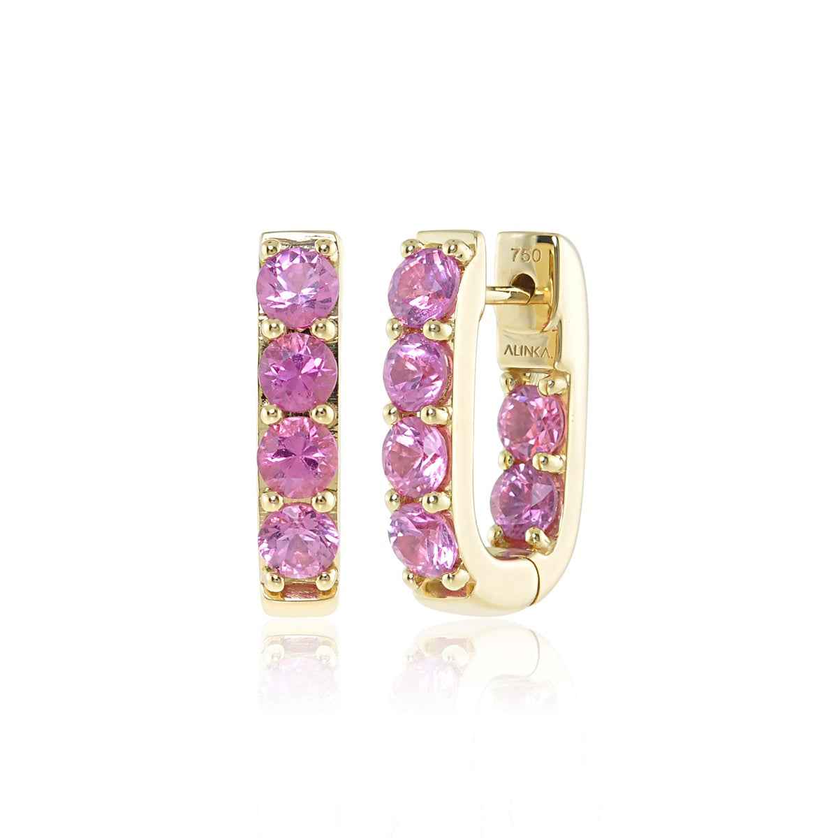 LINKA Grande Pink Sapphire Earrings Pair