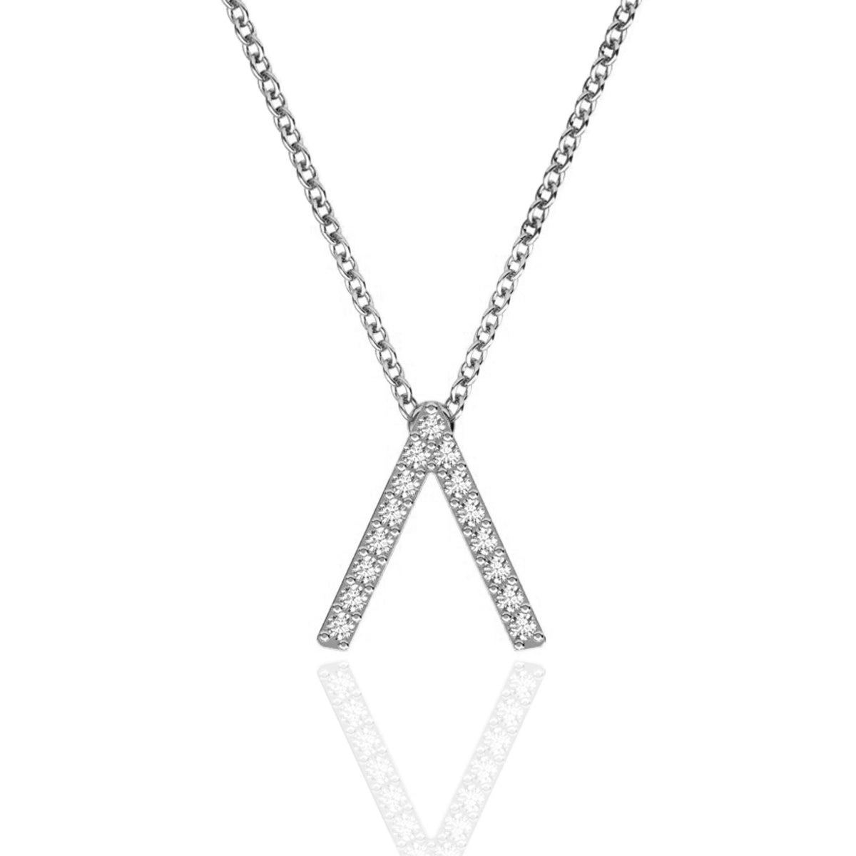 ID Initial Diamond Necklace
