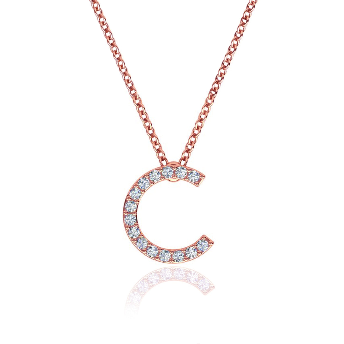 ID Initial Diamond Necklace