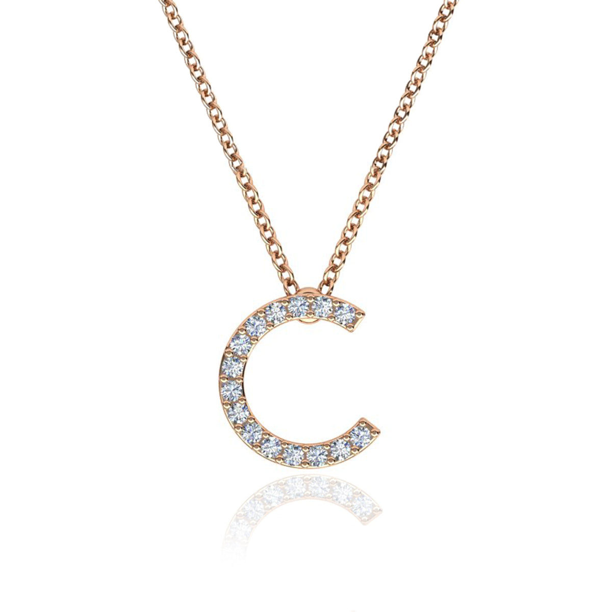 ID Initial Diamond Necklace
