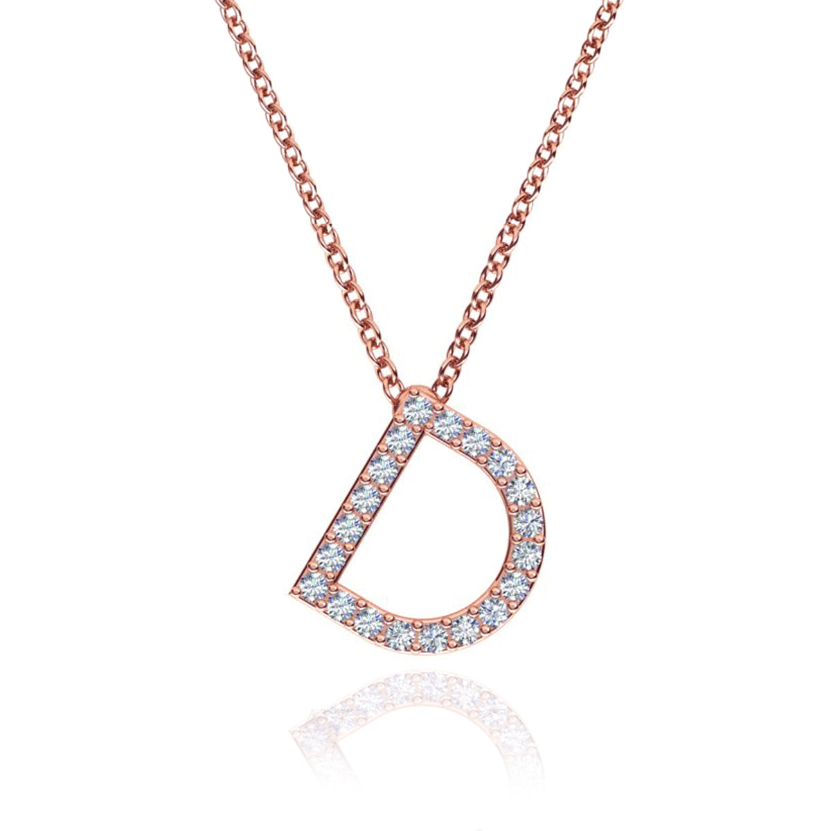 ID Initial Diamond Necklace