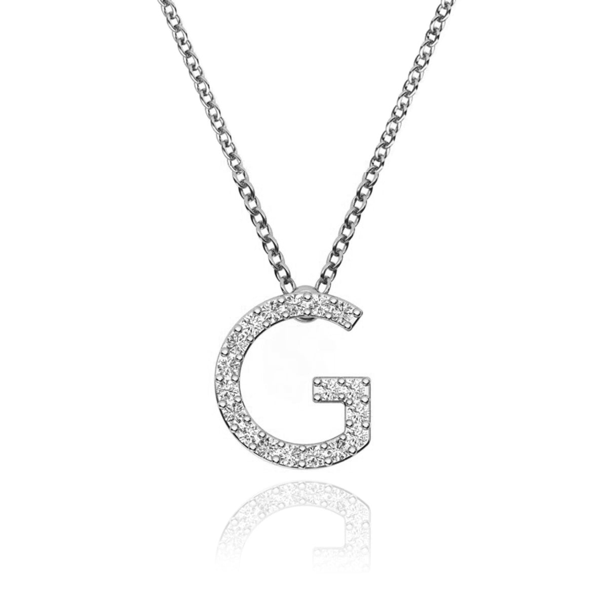 ID Initial Diamond Necklace