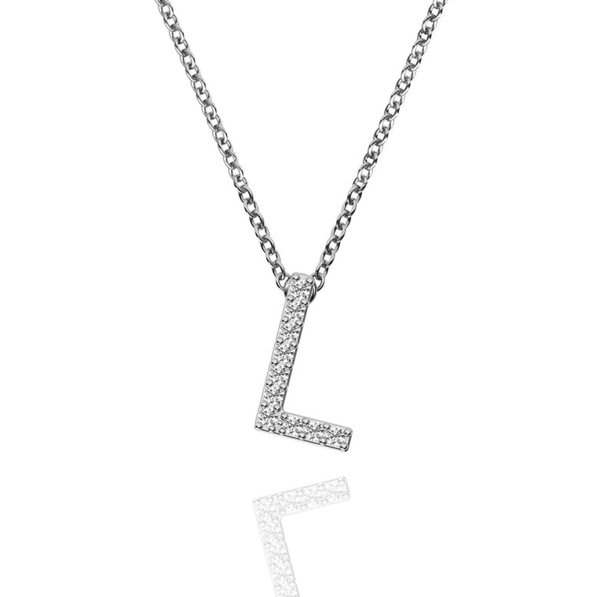 ID Initial Diamond Necklace