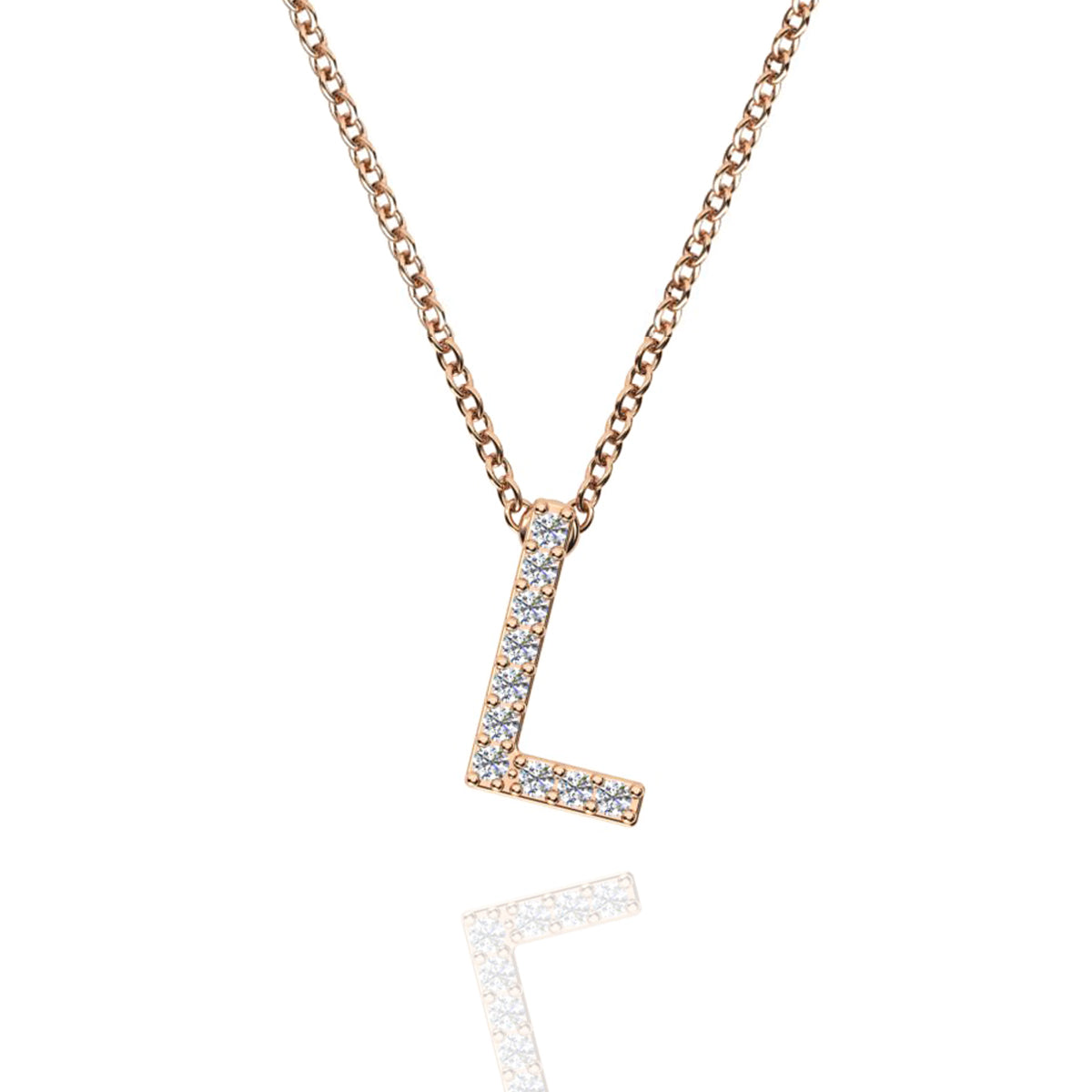 ID Initial Diamond Necklace
