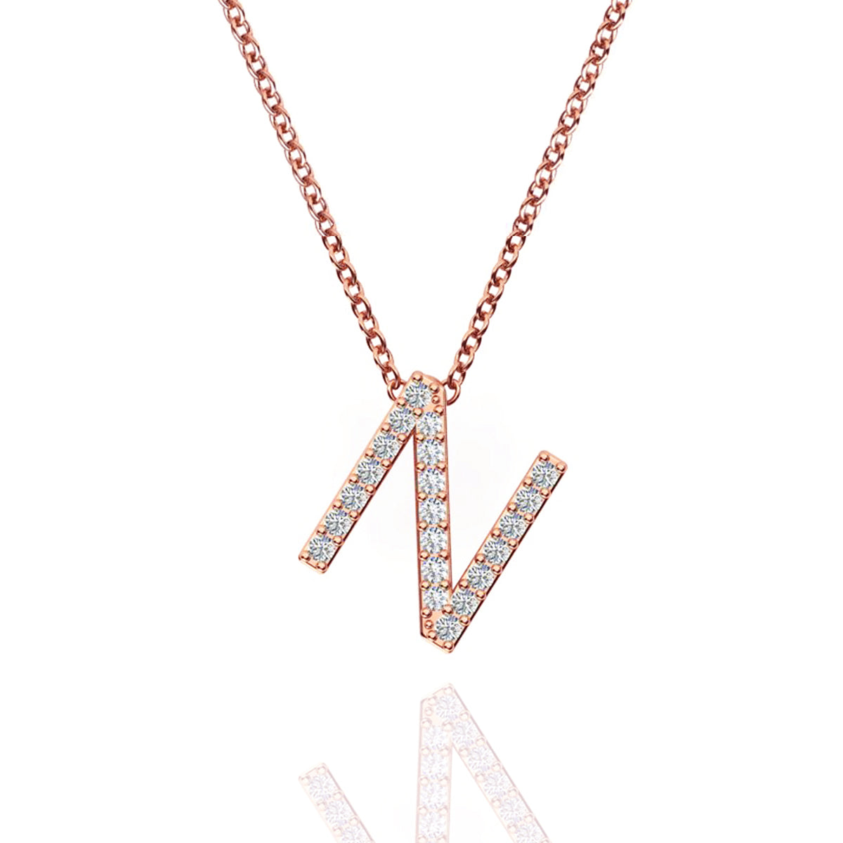 ID Initial Diamond Necklace