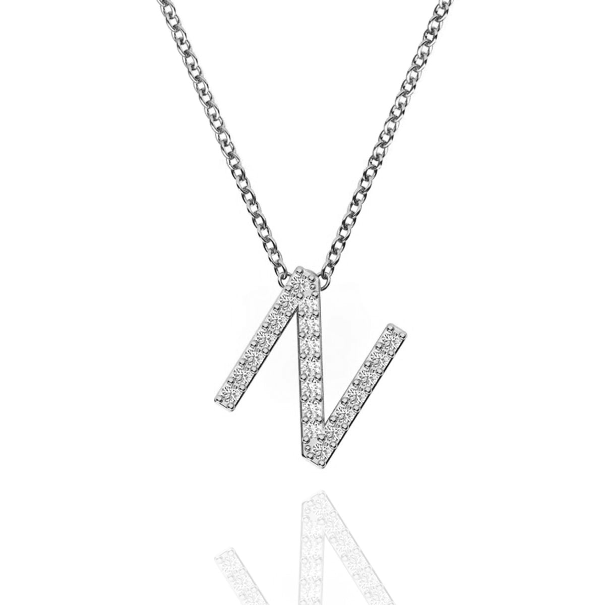 ID Initial Diamond Necklace