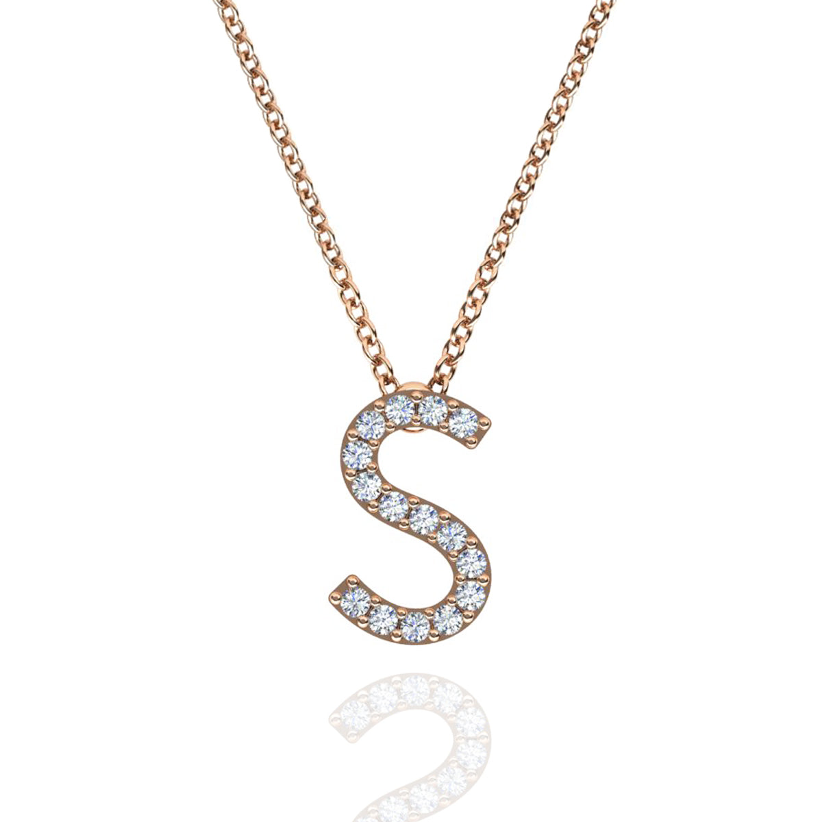 ID Initial Diamond Necklace