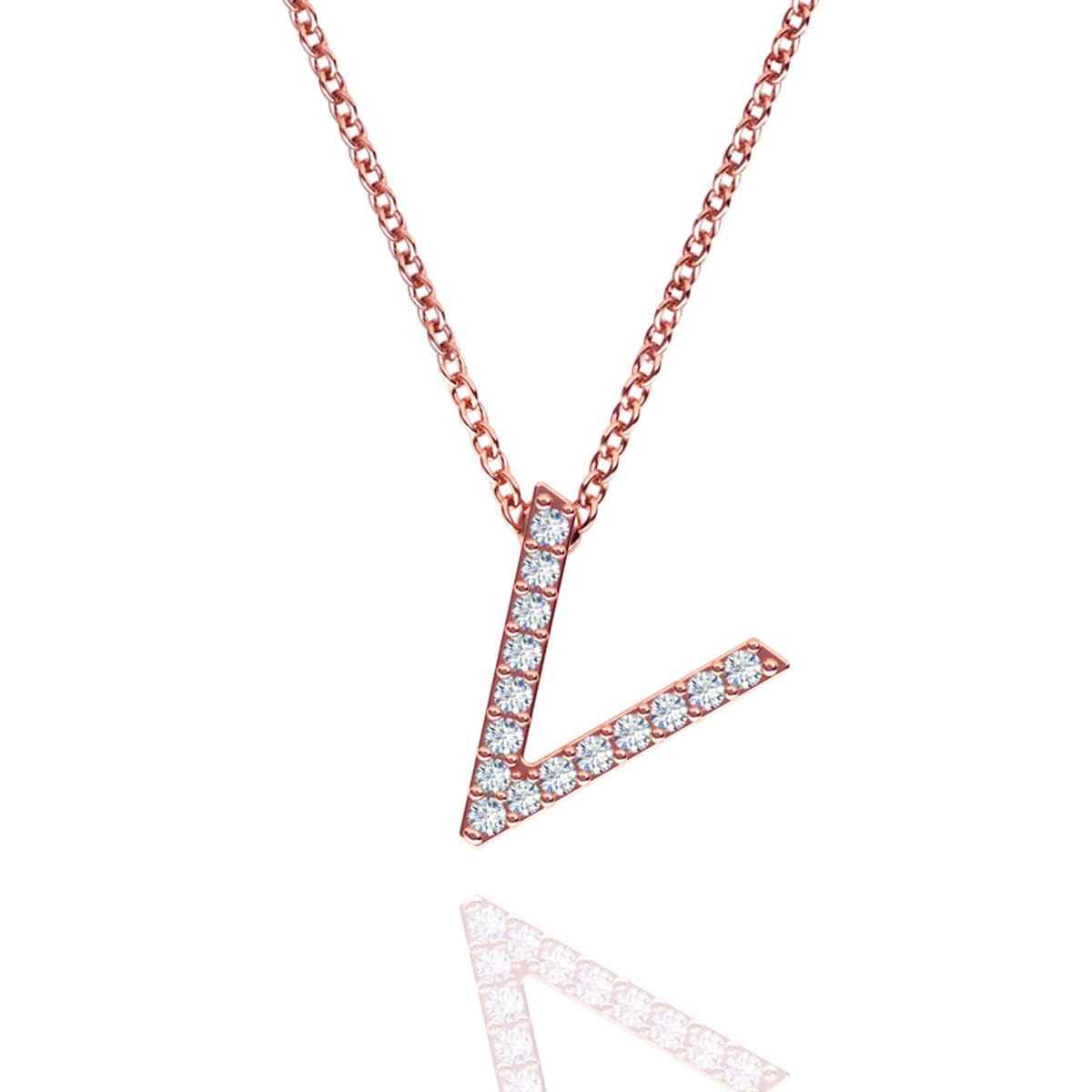 ID Initial Diamond Necklace