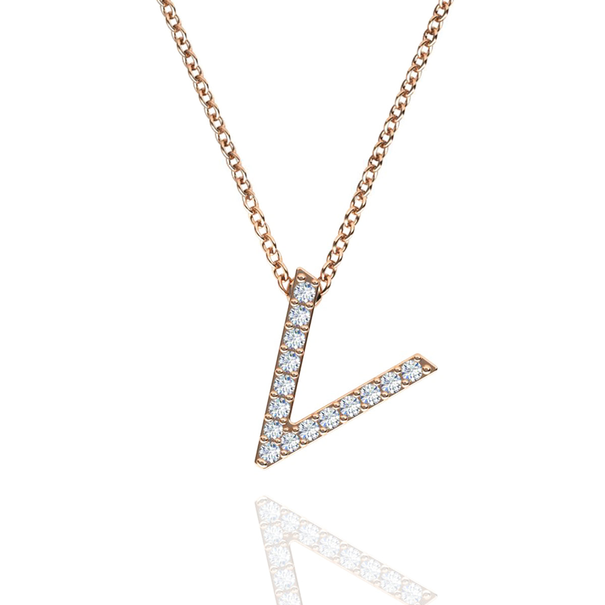 ID Initial Diamond Necklace