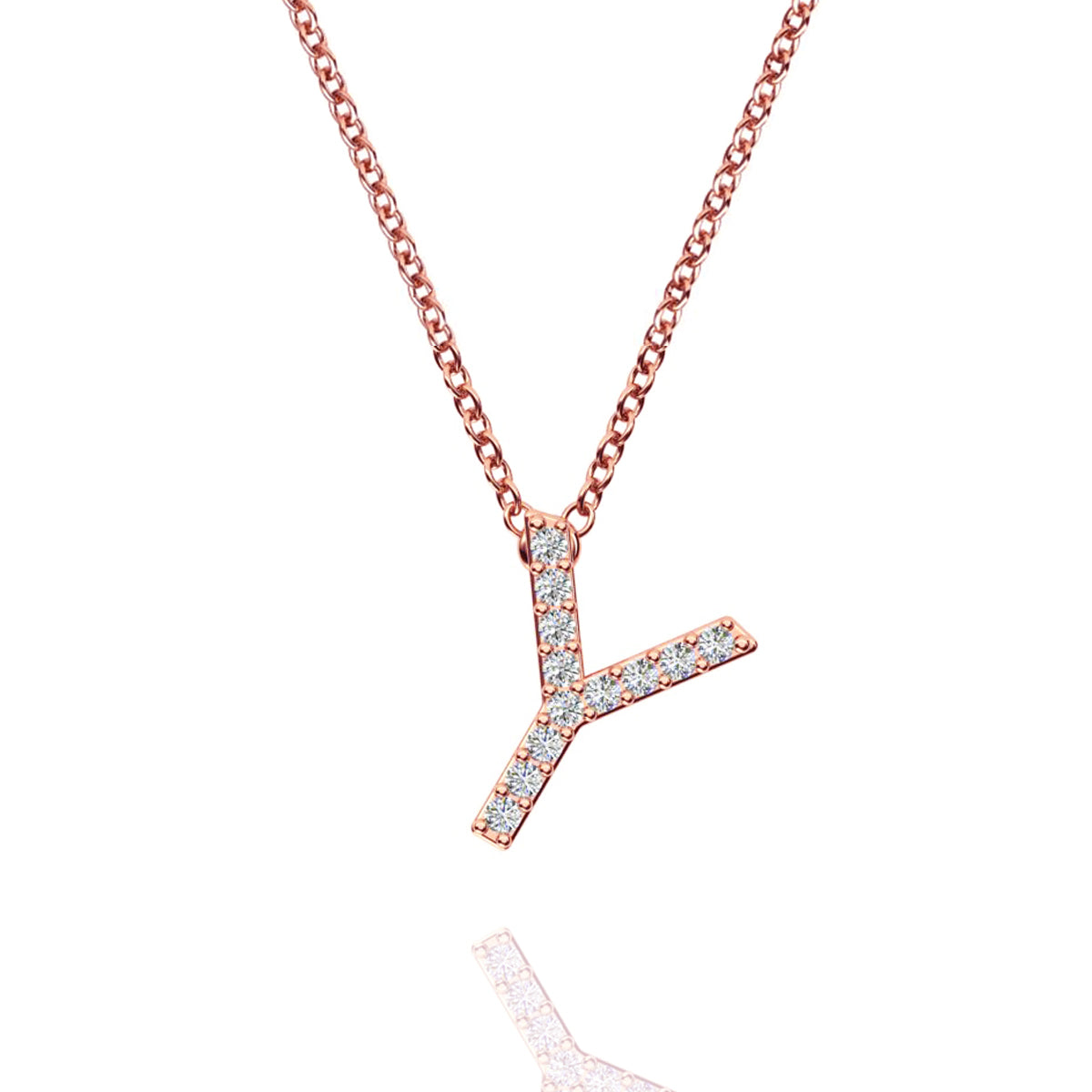 ID Initial Diamond Necklace