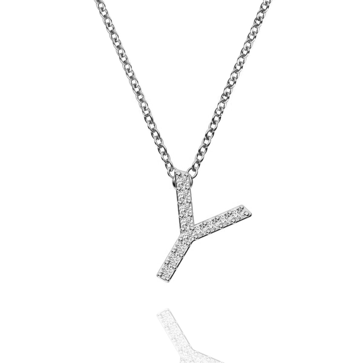 ID Initial Diamond Necklace