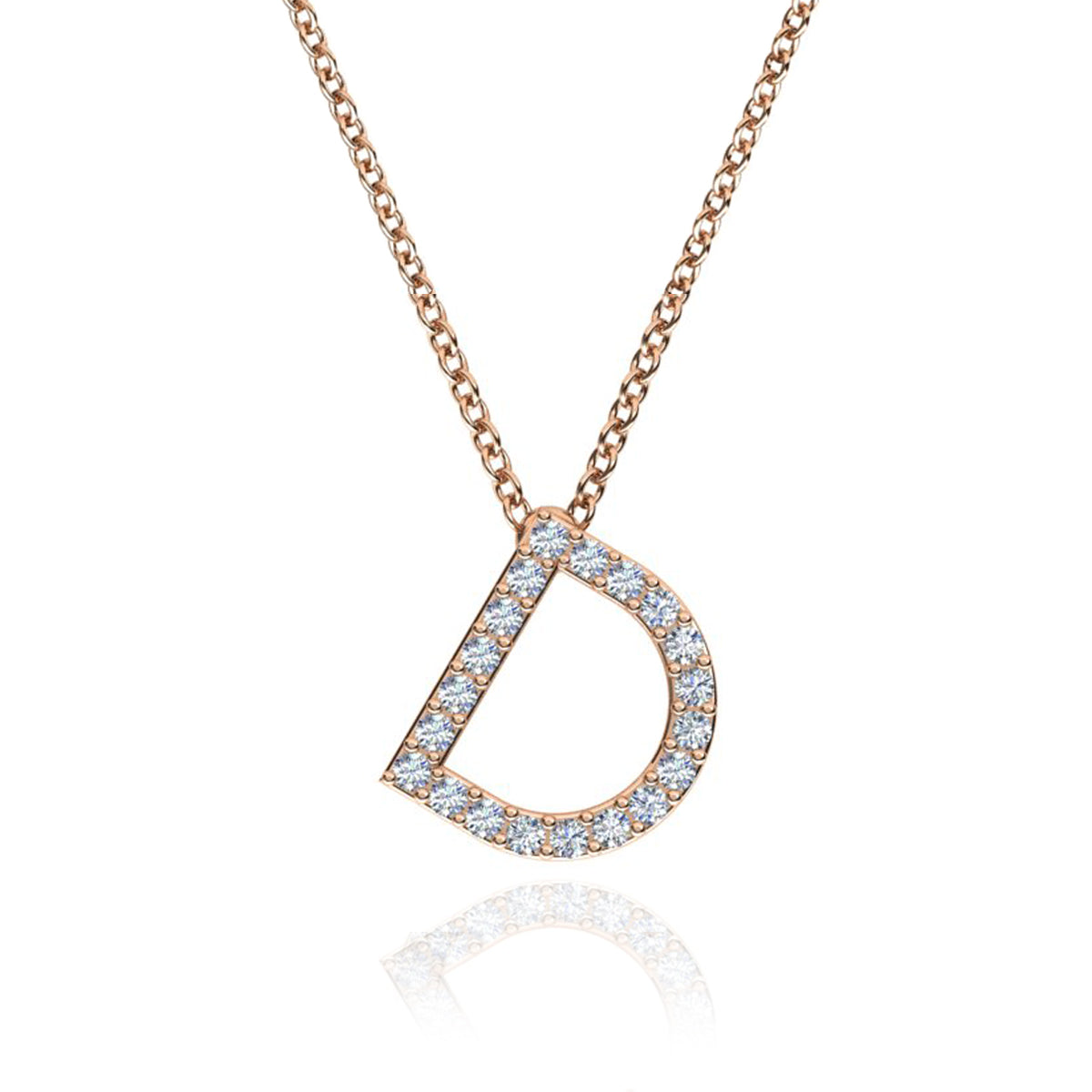 ID Initial Diamond Necklace