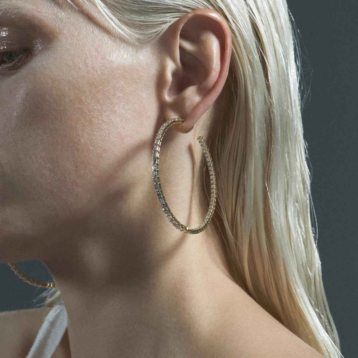 AMALFI Diamond Hoop Earrings Pair