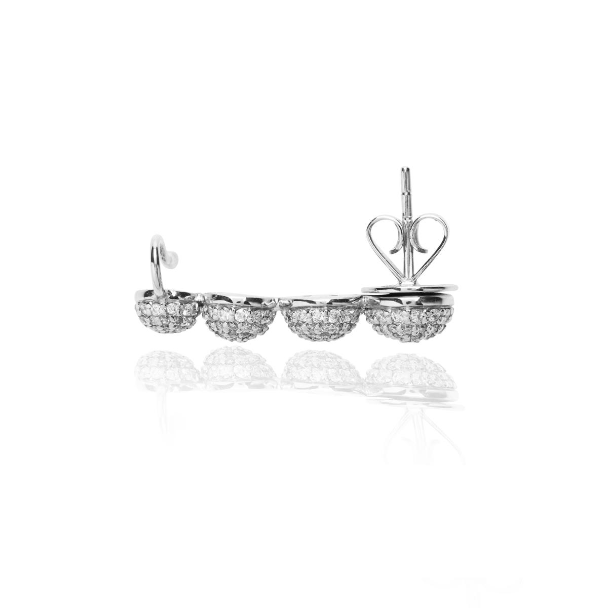 BLACK CAVIAR White Diamond Ear Cuff Single