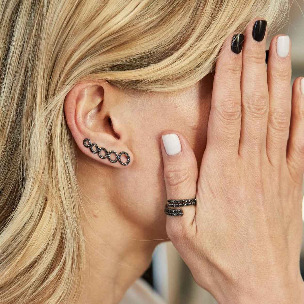 CLOUD Black Diamond Ear Cuff Single