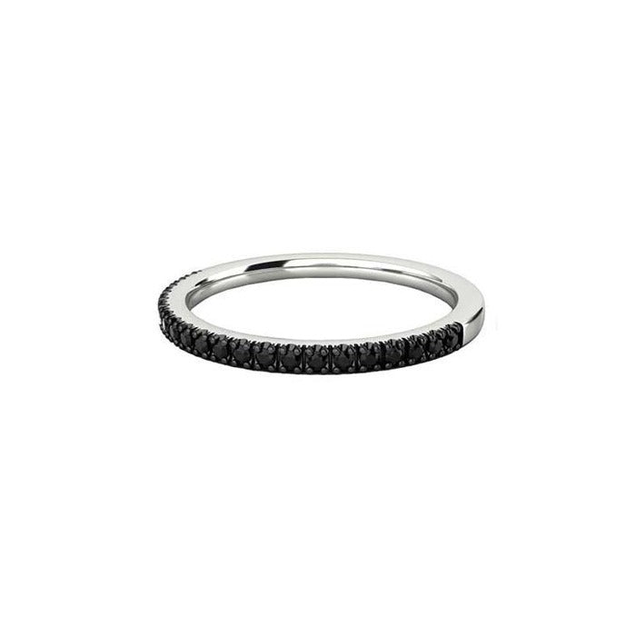 ETERNITY Half Surround Black Diamond Ring