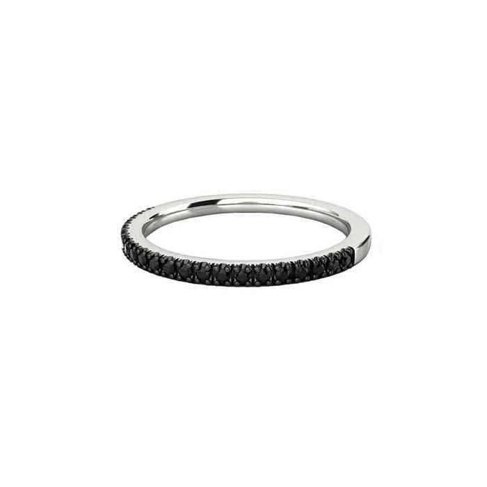 ETERNITY Half Surround Black Diamond Ring