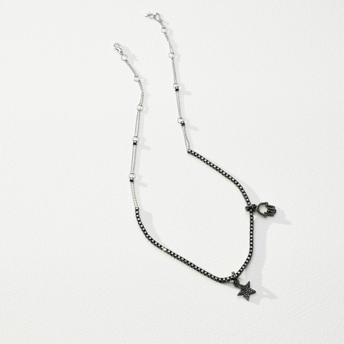 HAMSA Charm Black Diamond