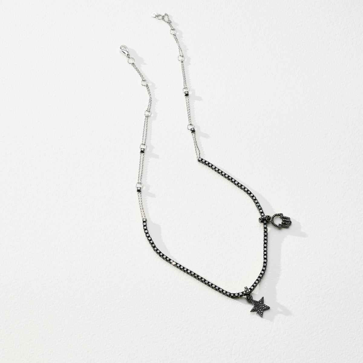 HAMSA Charm Black Diamond