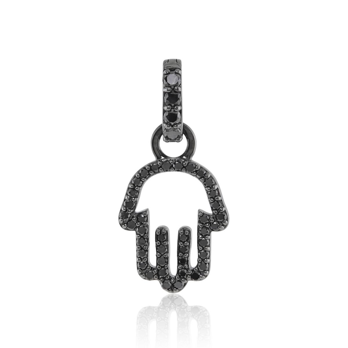 HAMSA Charm Black Diamond