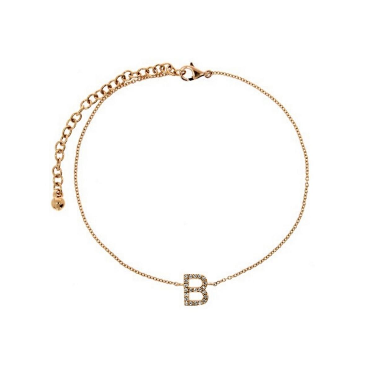 ID Initial Diamond Anklet - Main Image