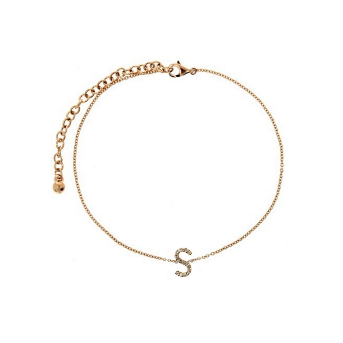 ID Initial Diamond Anklet