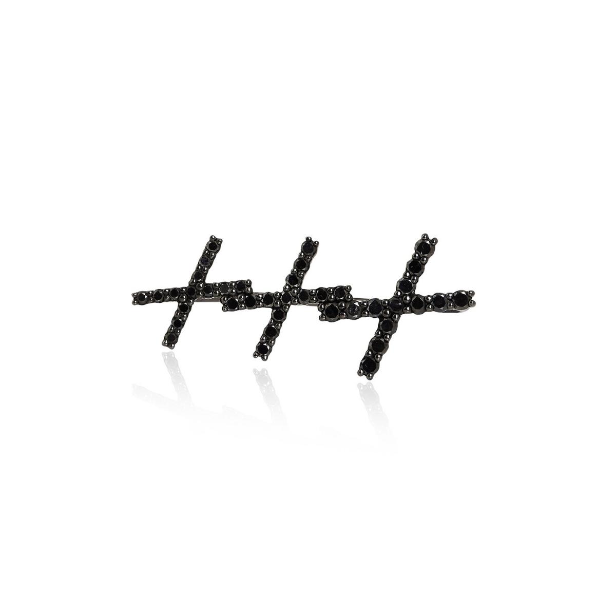 KATIA Black Diamond Ear Cuff Single