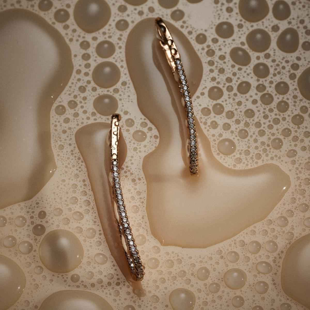 LUNA Diamond Hoop Earrings Pair