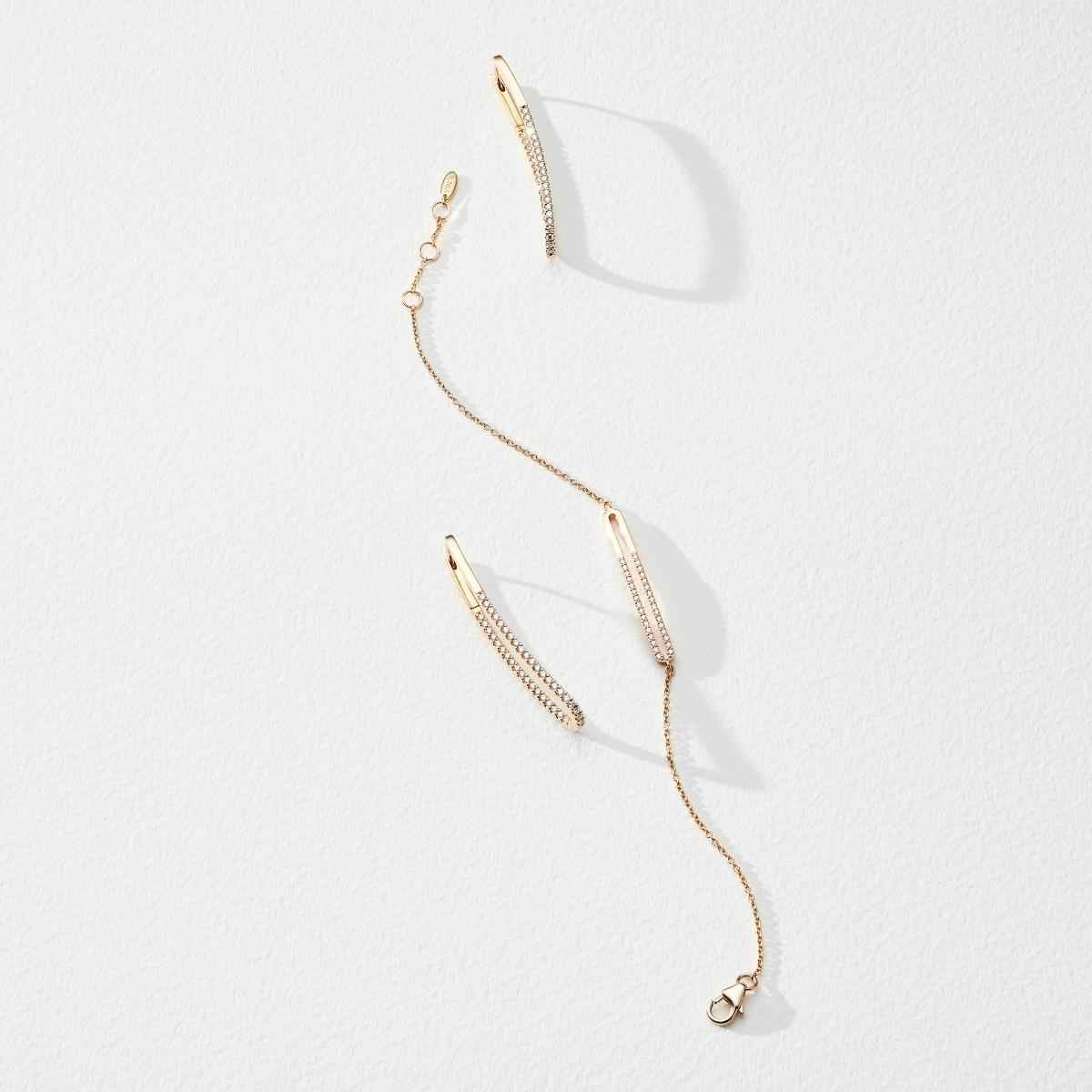LUNA Diamond Hoop Earrings Pair