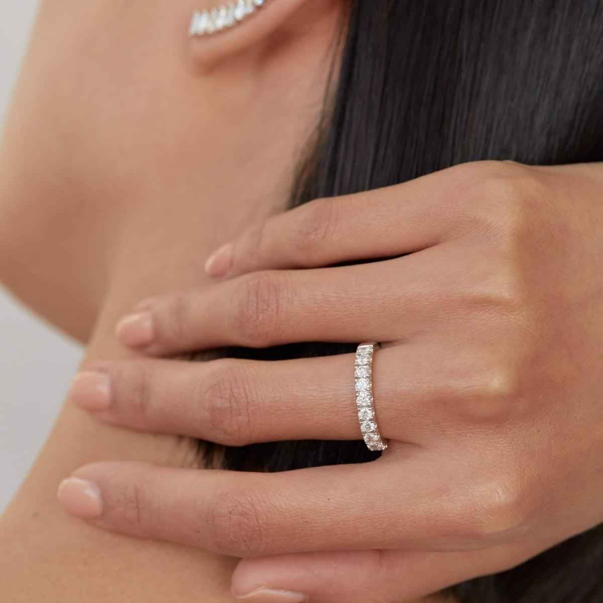 MIRA Diamond Half Surround Eternity Ring