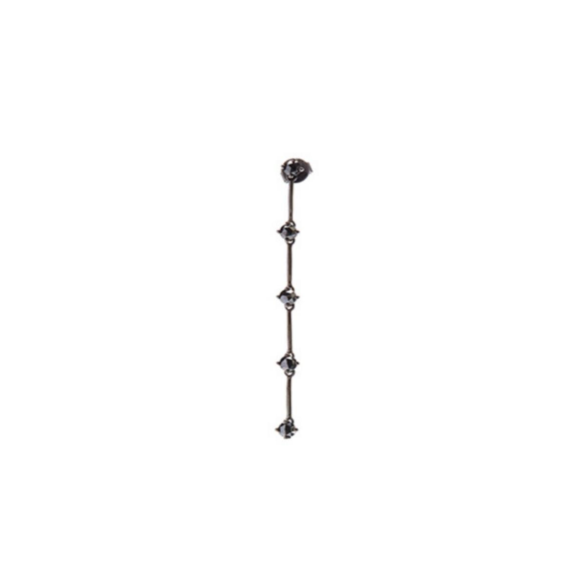 NATALIA Black Diamond Midi Drop Earring Single