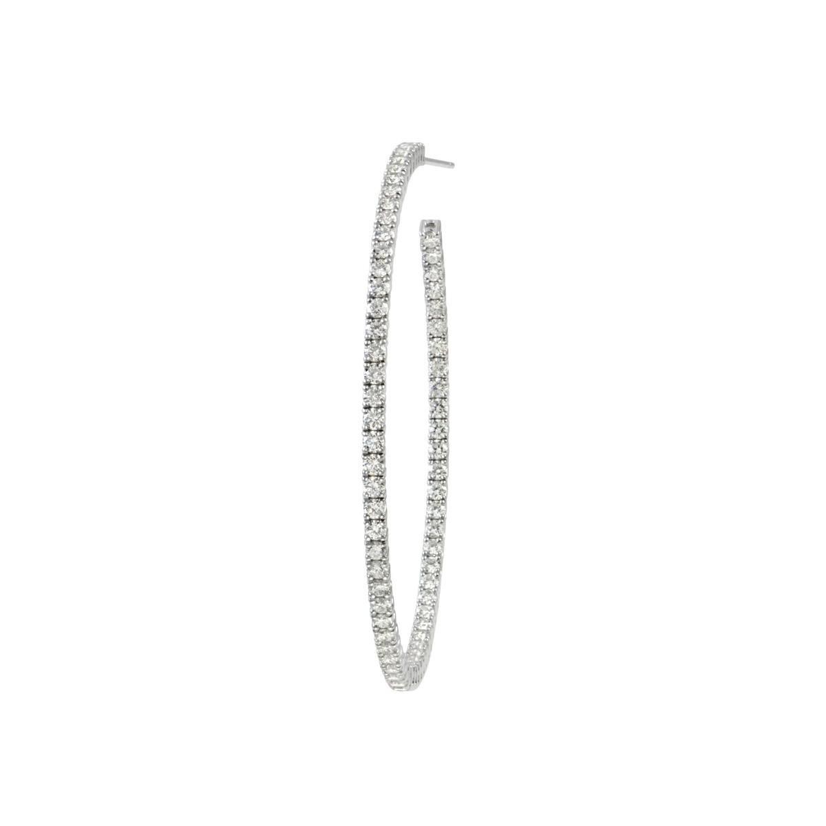 RIVIERA Diamond Hoop Earrings Pair