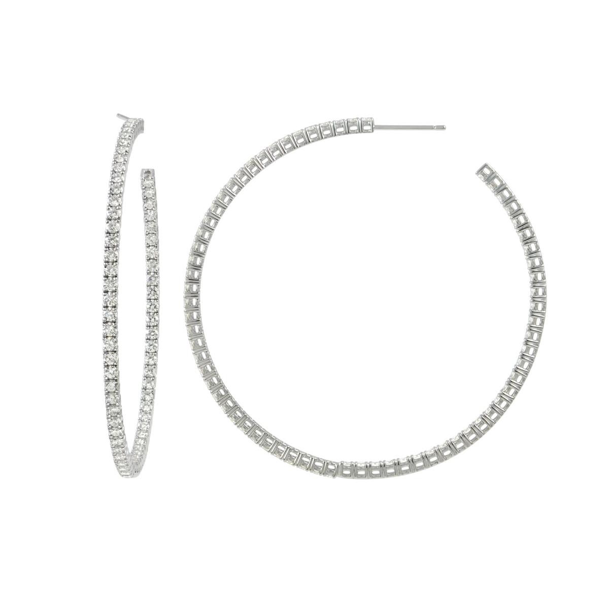 RIVIERA Diamond Hoop Earrings Pair