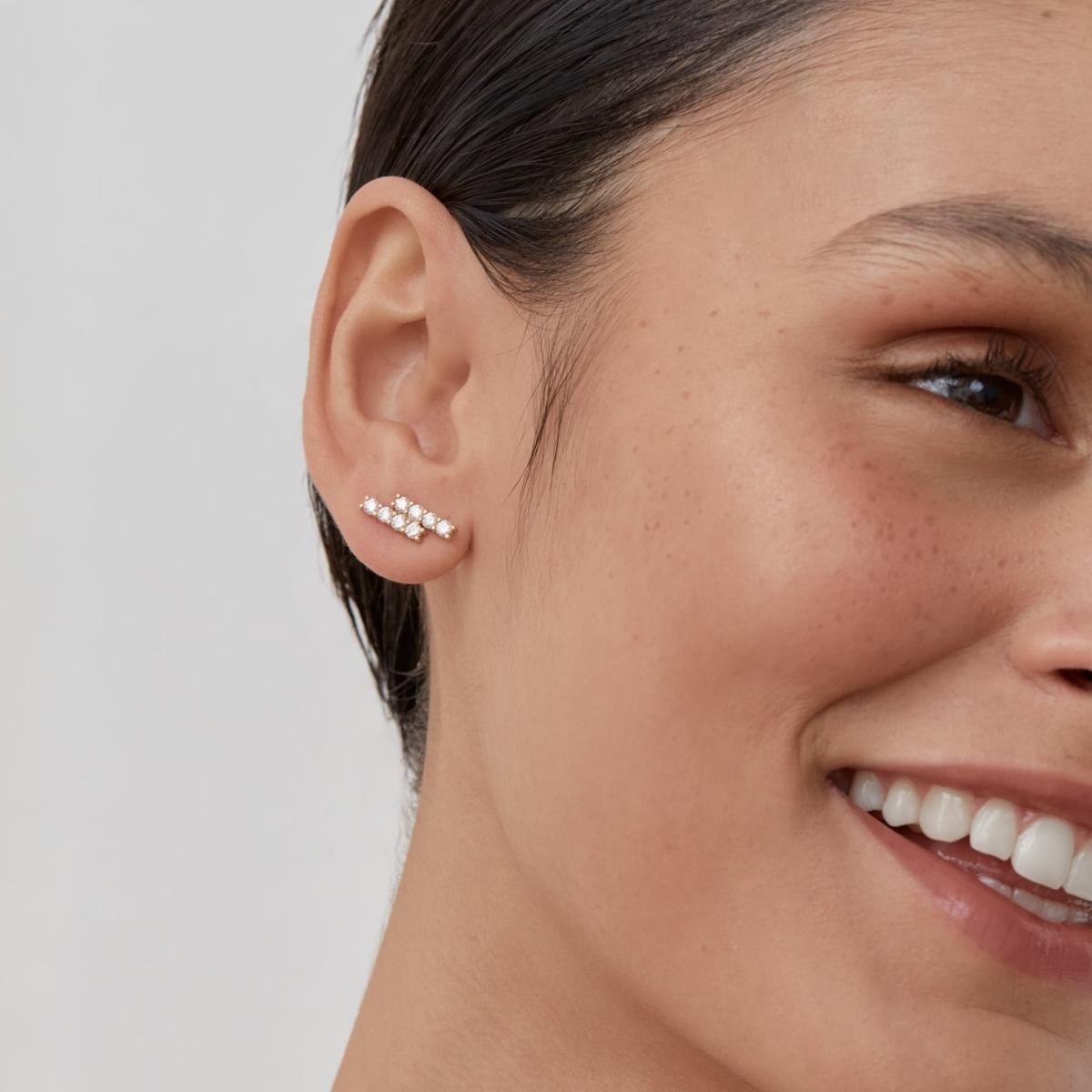 RIVIERA Diamond Stud Earrings Pair