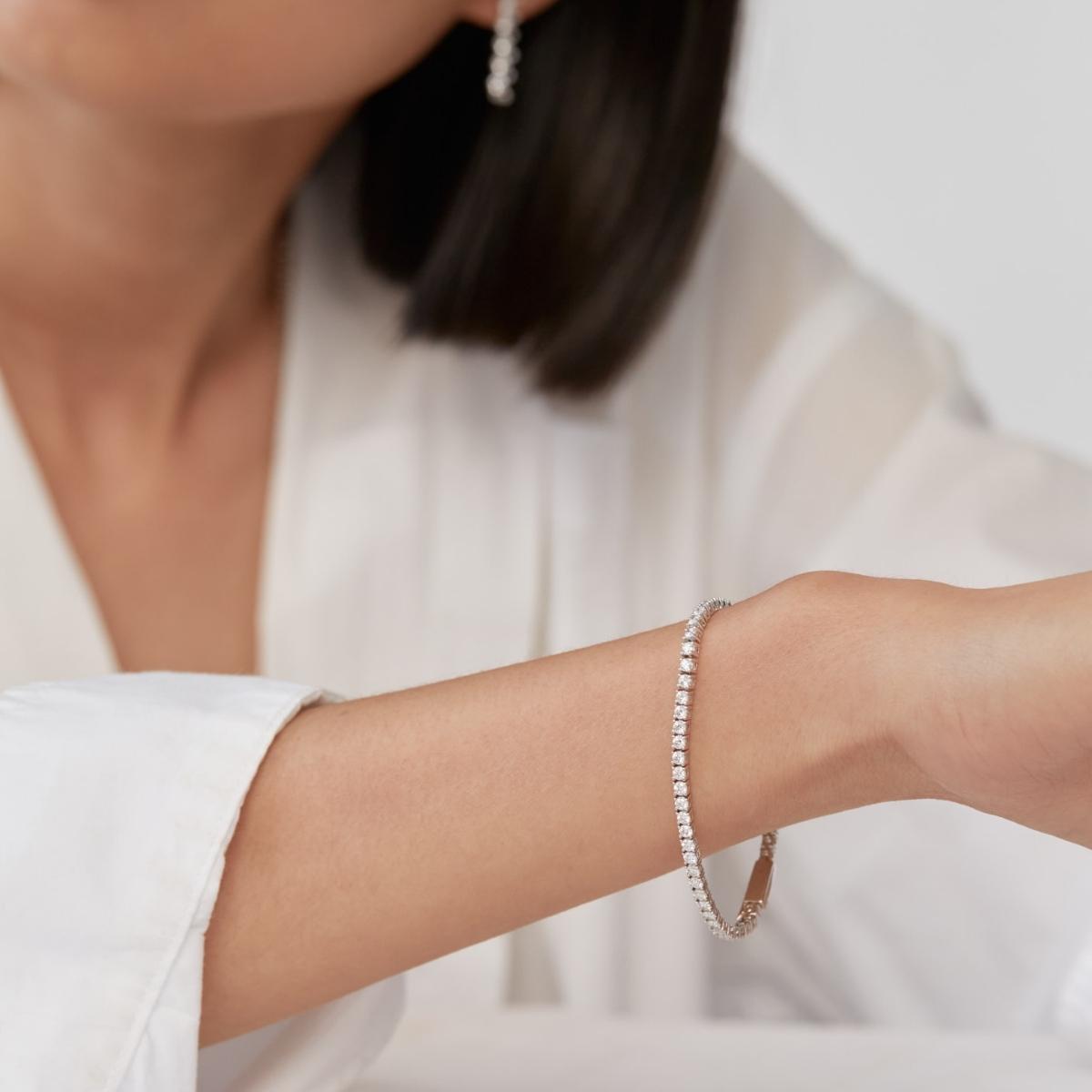 Riviera Line Diamond Tennis Bracelet