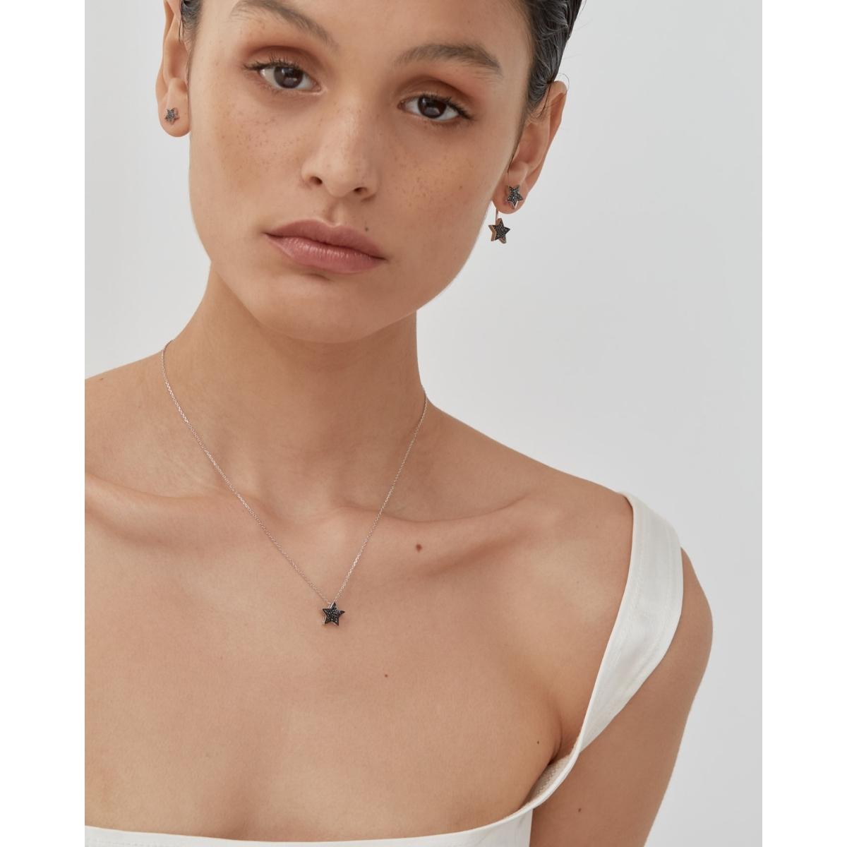 STASIA Star Black Diamond Necklace