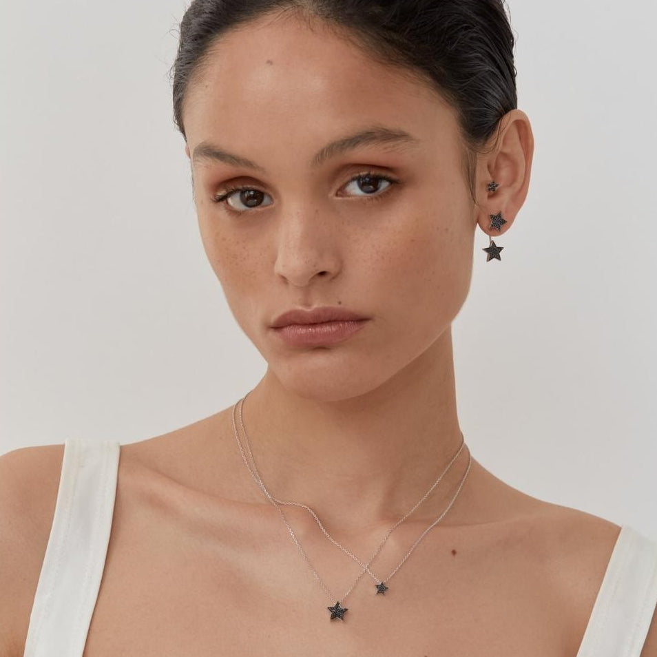 STASIA Star Black Diamond Necklace